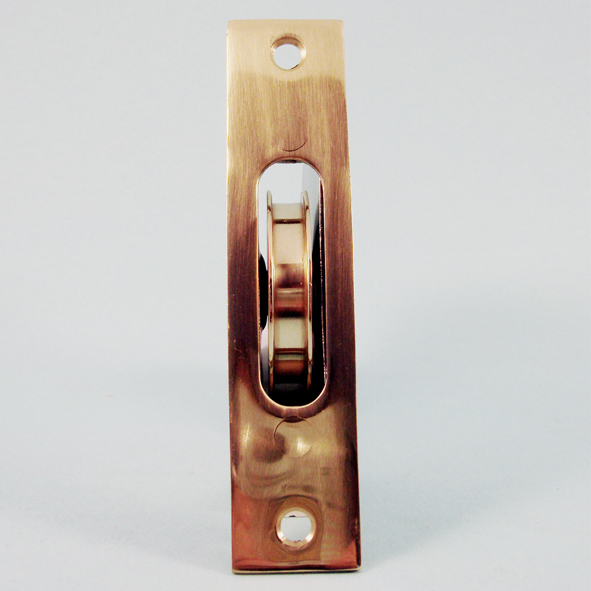 THD241/PB • Polished Brass • Square • Sash Pulley With Steel Body and 50mm [2] Brass Pulley